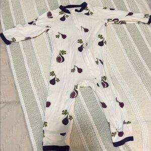 Kids One Piece with Purple and Green Fig Print